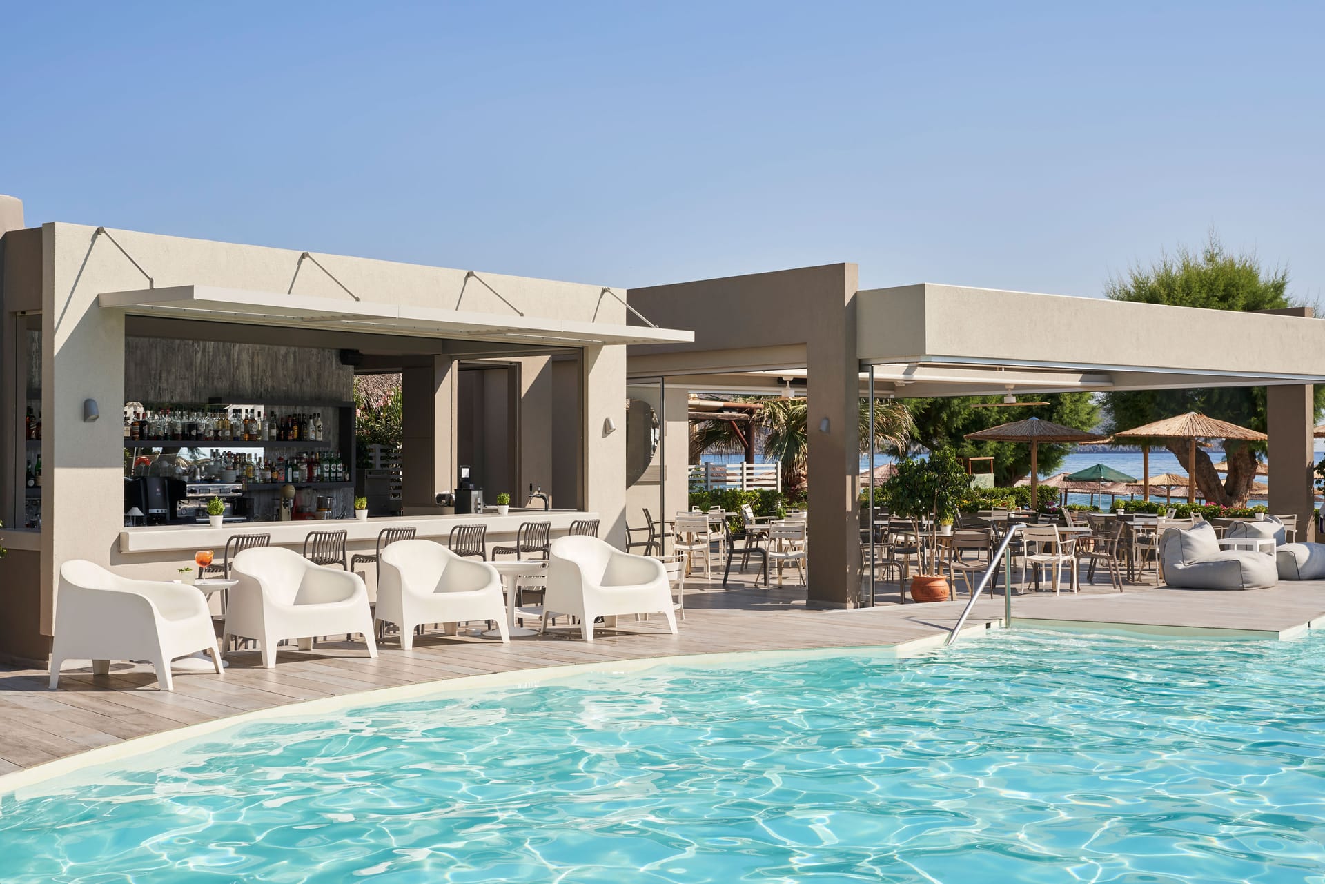 Atlantica Amalthia Hotel - Adults Only - Crete, Greece - Outdoor Pool and Bar