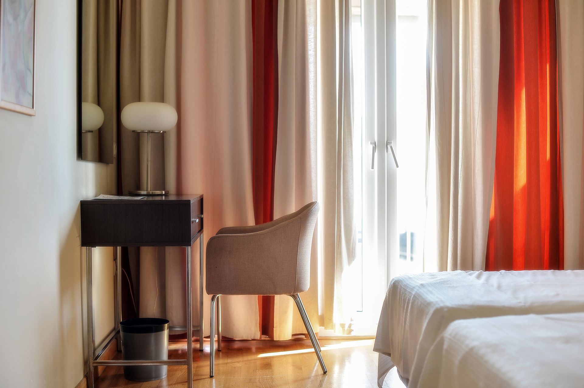 A view from a roof top suite bedroom