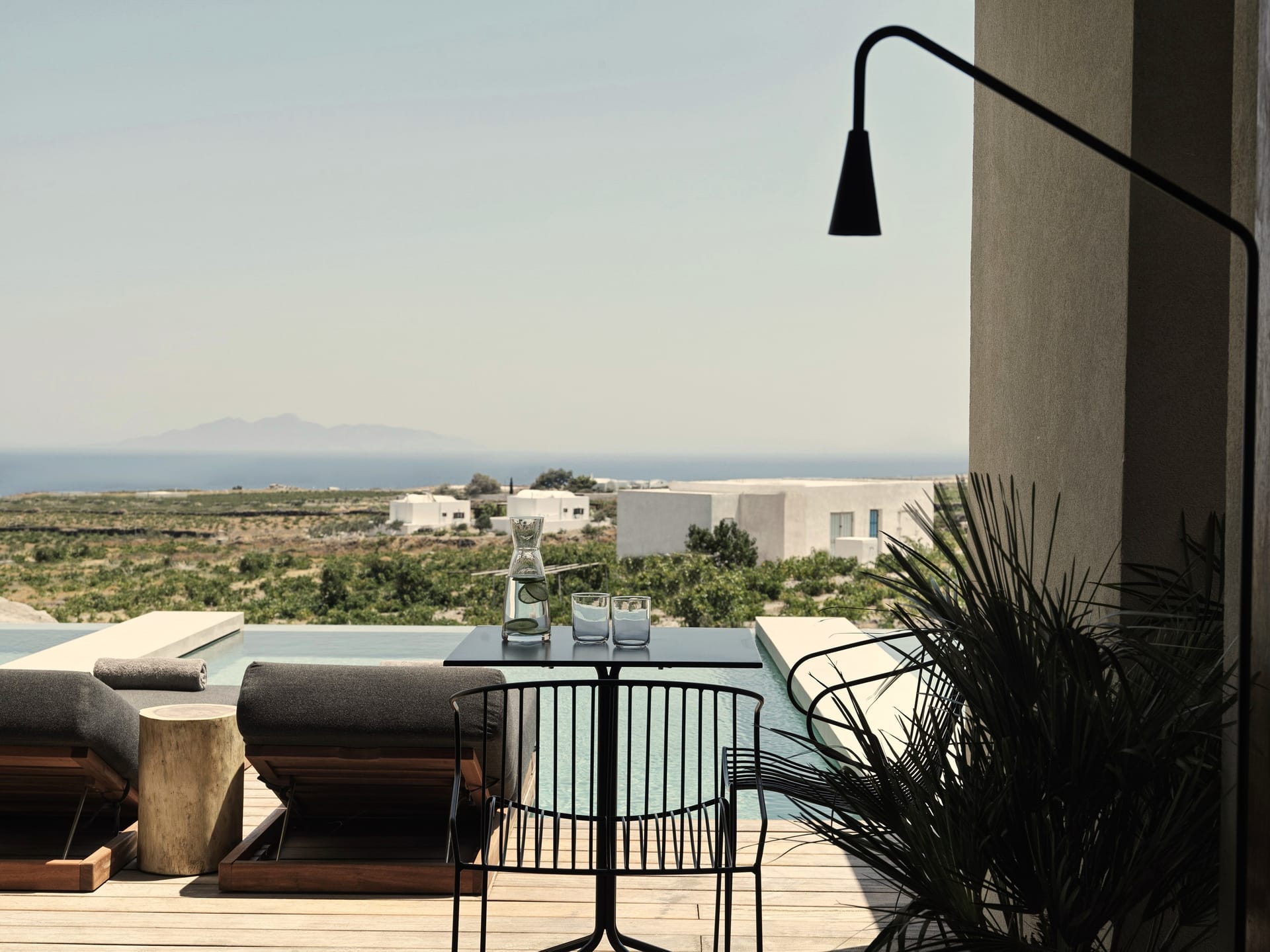 Spanning 59 keys of elegantly decorated rooms & suites with verandas or terraces with private pools or jacuzzies and unobstructed Aegean Sea views with unparalleled space and privacy.