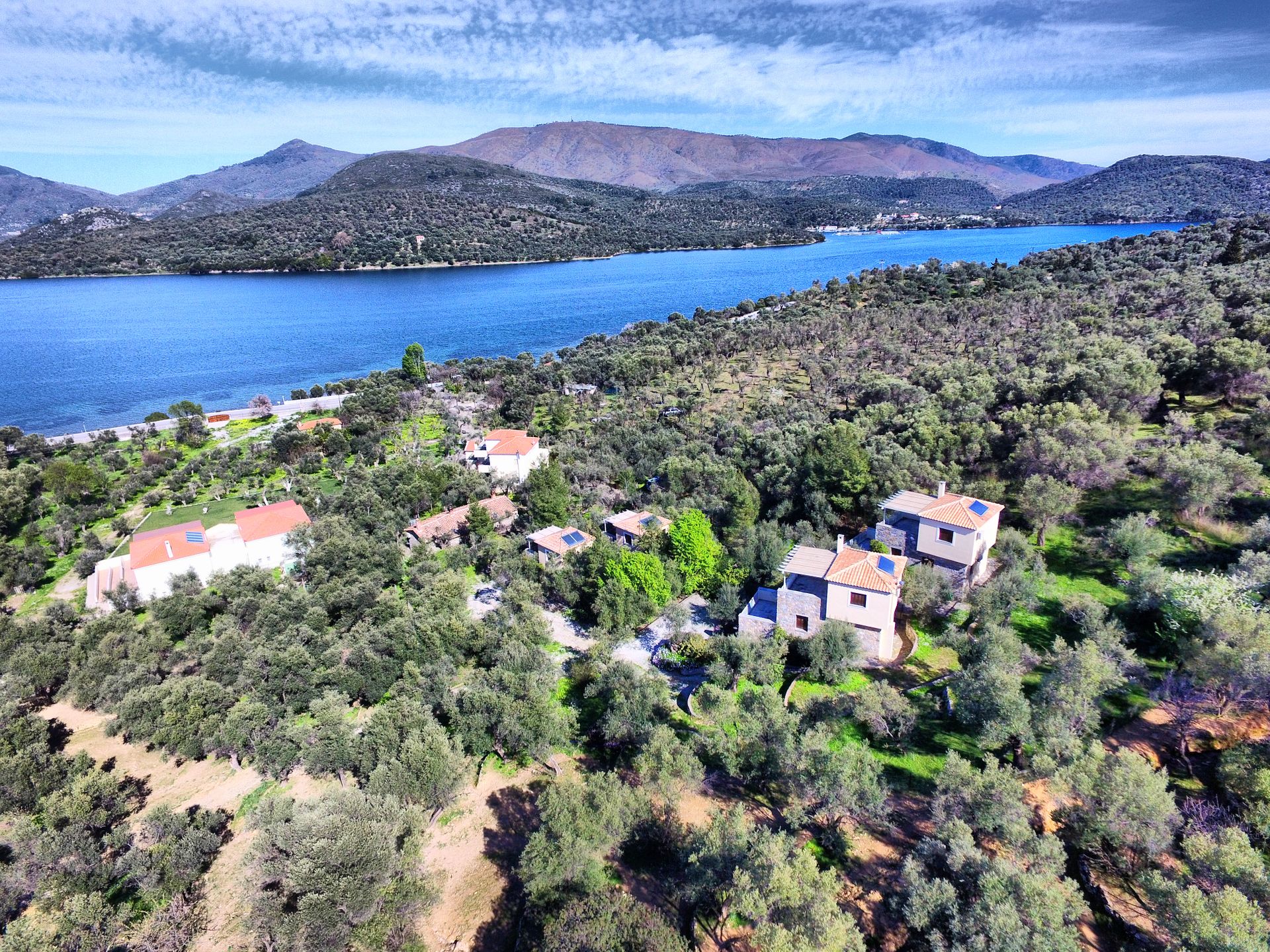 Bird's eye view of the guesthouse, GERA'S OLIVE GROVE