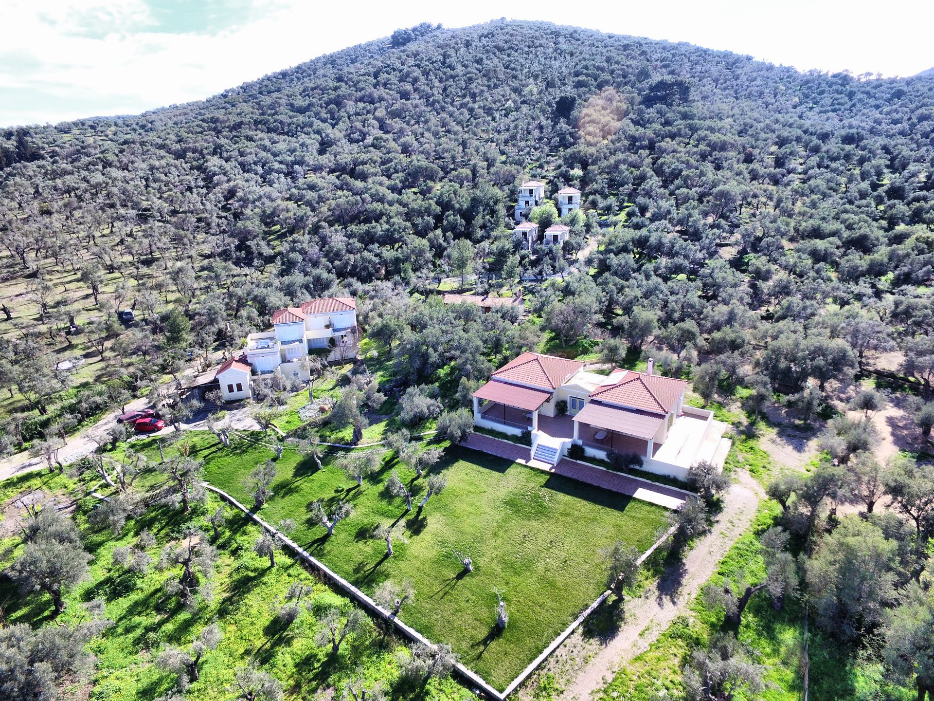 Bird's eye view of the Guesthouse, GERA'S OLIVE GROVE