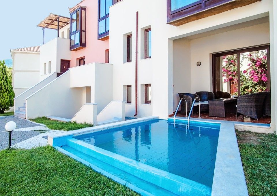 Entrance of the Aparments with small private pool