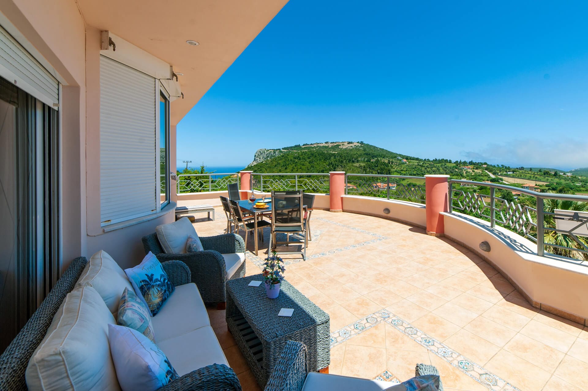 Master's bedroom huge verandah with the necessary exterior furniture.