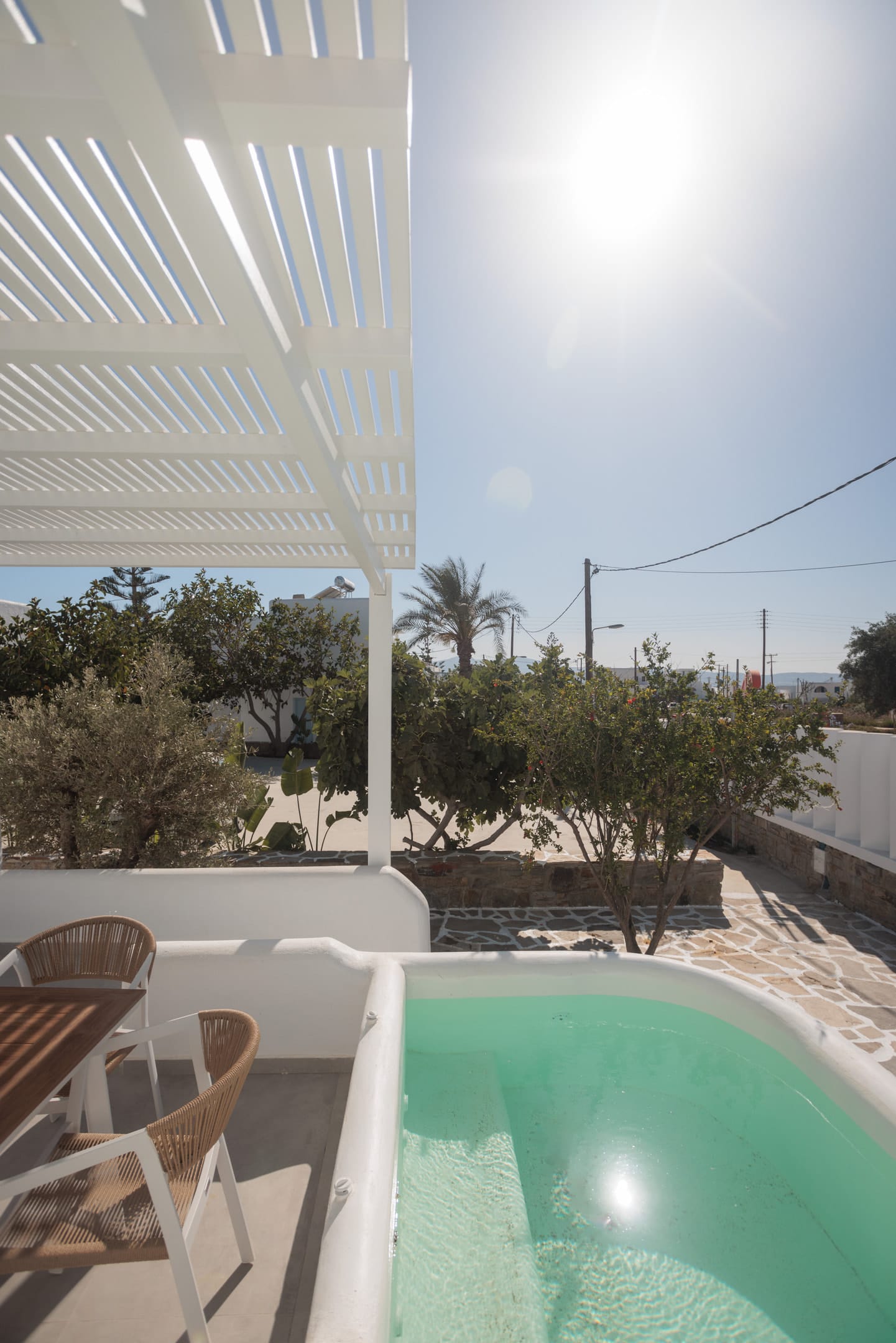 Living Suite with heated Plunge Pool