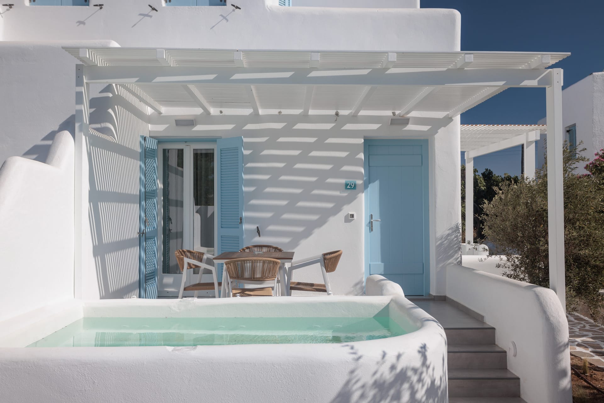 Living Suite with heated Plunge Pool