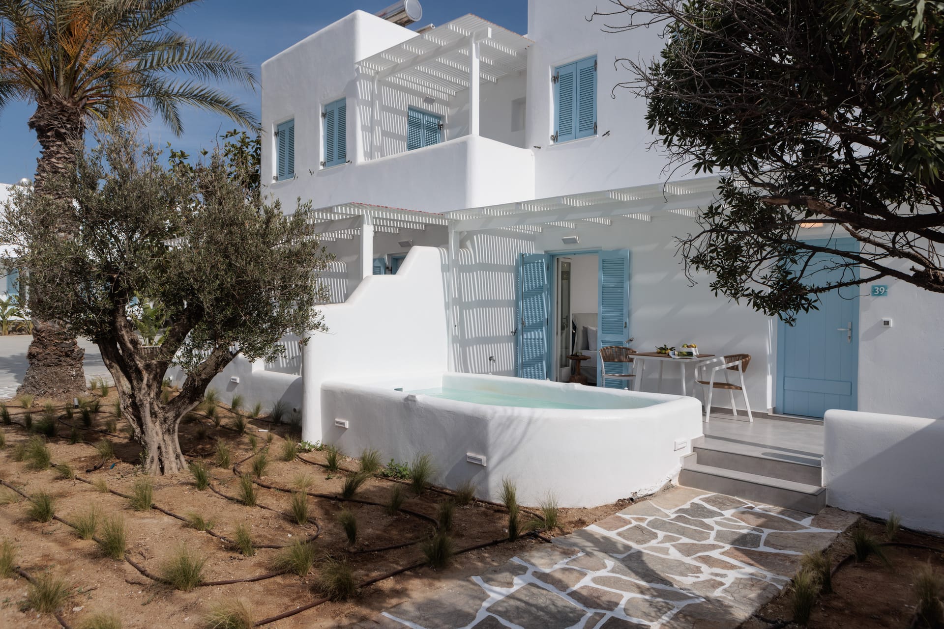 Living Suite with heated Plunge Pool