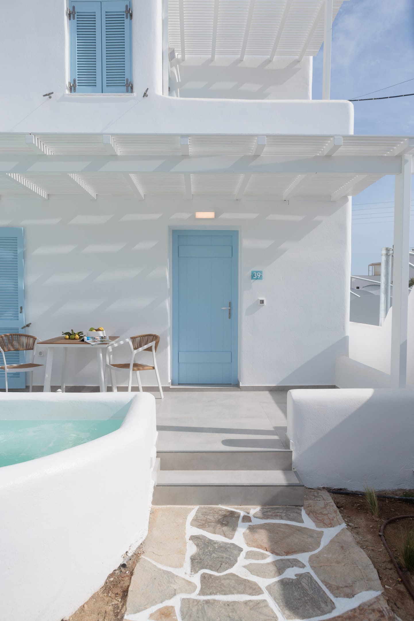 Living Suite with heated Plunge Pool