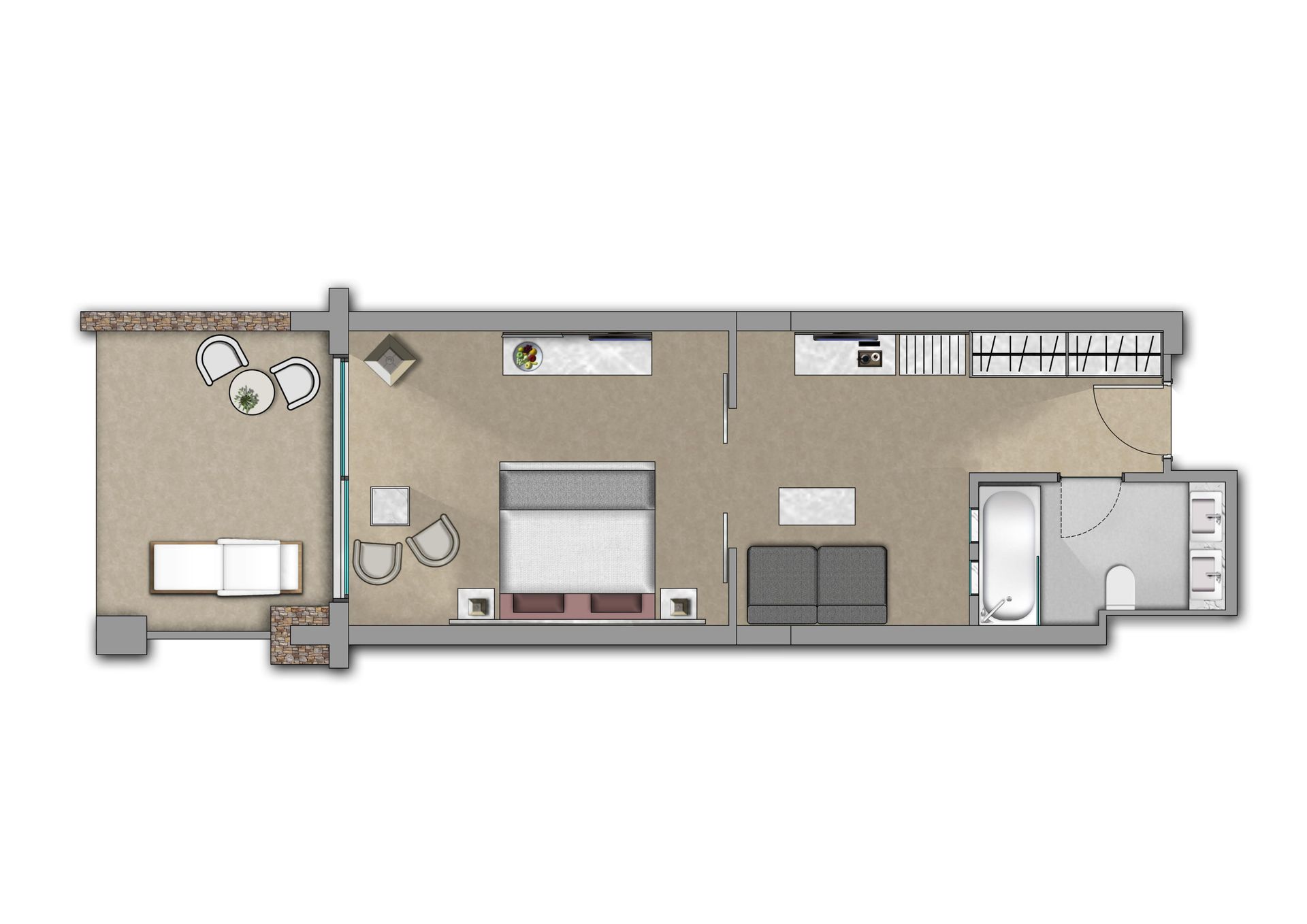 Family Room with Balcony