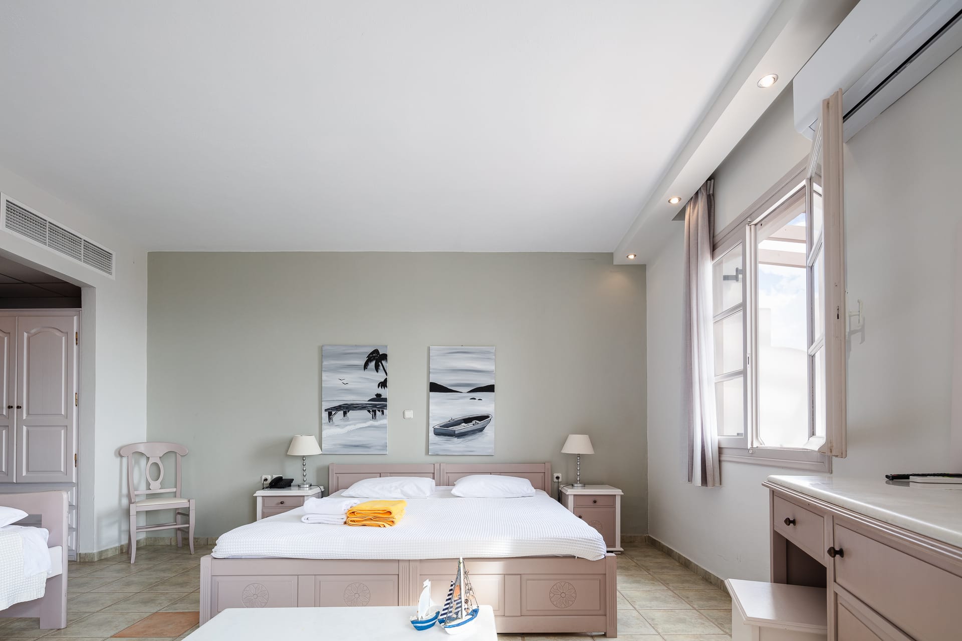 Aegean Quadruple Room with Balcony &amp; Sea View