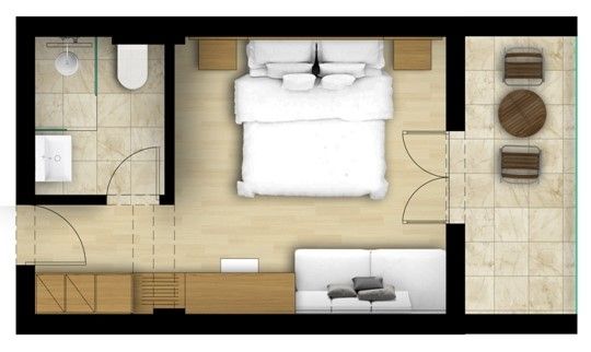 Standard Twin or Double with Side Sea View