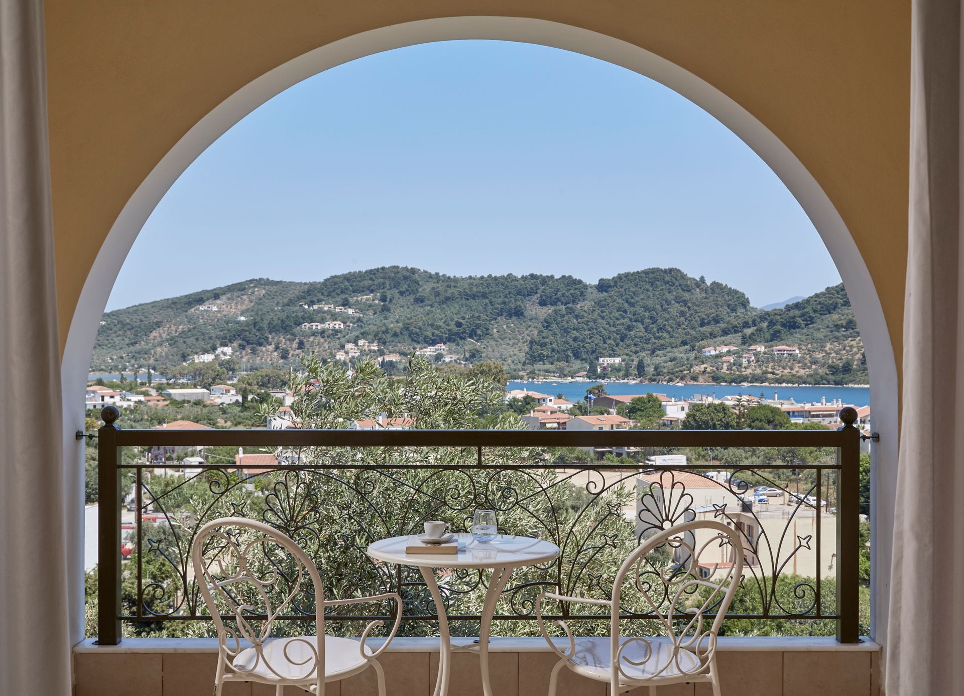 Three Bedroom Skiathos Living Sea View