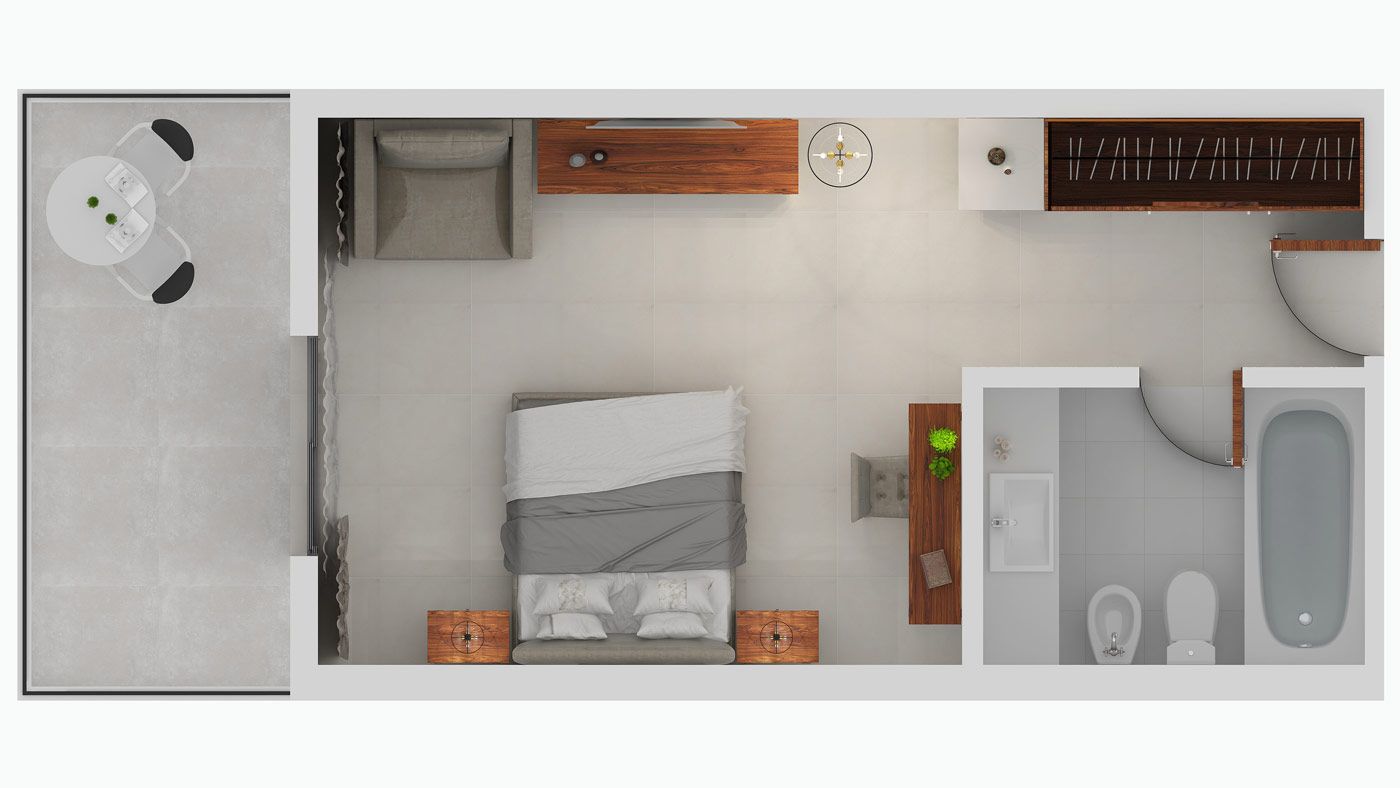 Elegant Double (Garden View)