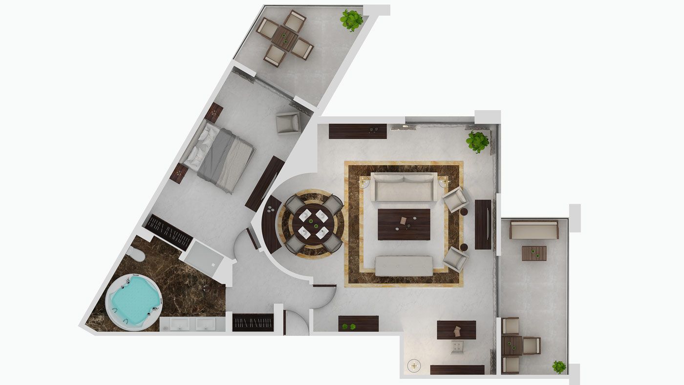 Pomegranate Suite One Bedroom Sea View