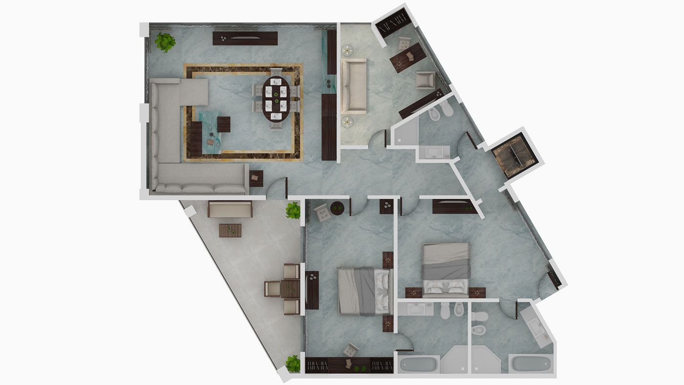 Apollon Suite Two Bedroom Sea View