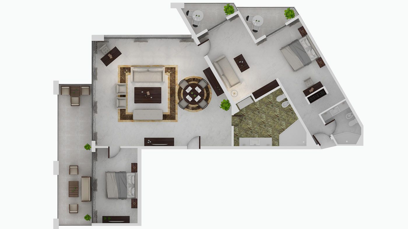 Presidential Suite Two Bedroom Sea View