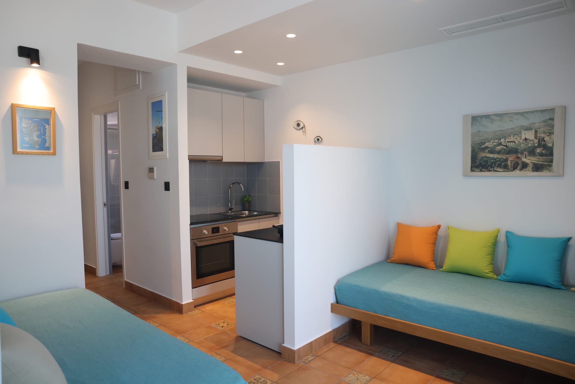 Family Studio with 2 Balconies and Sea View