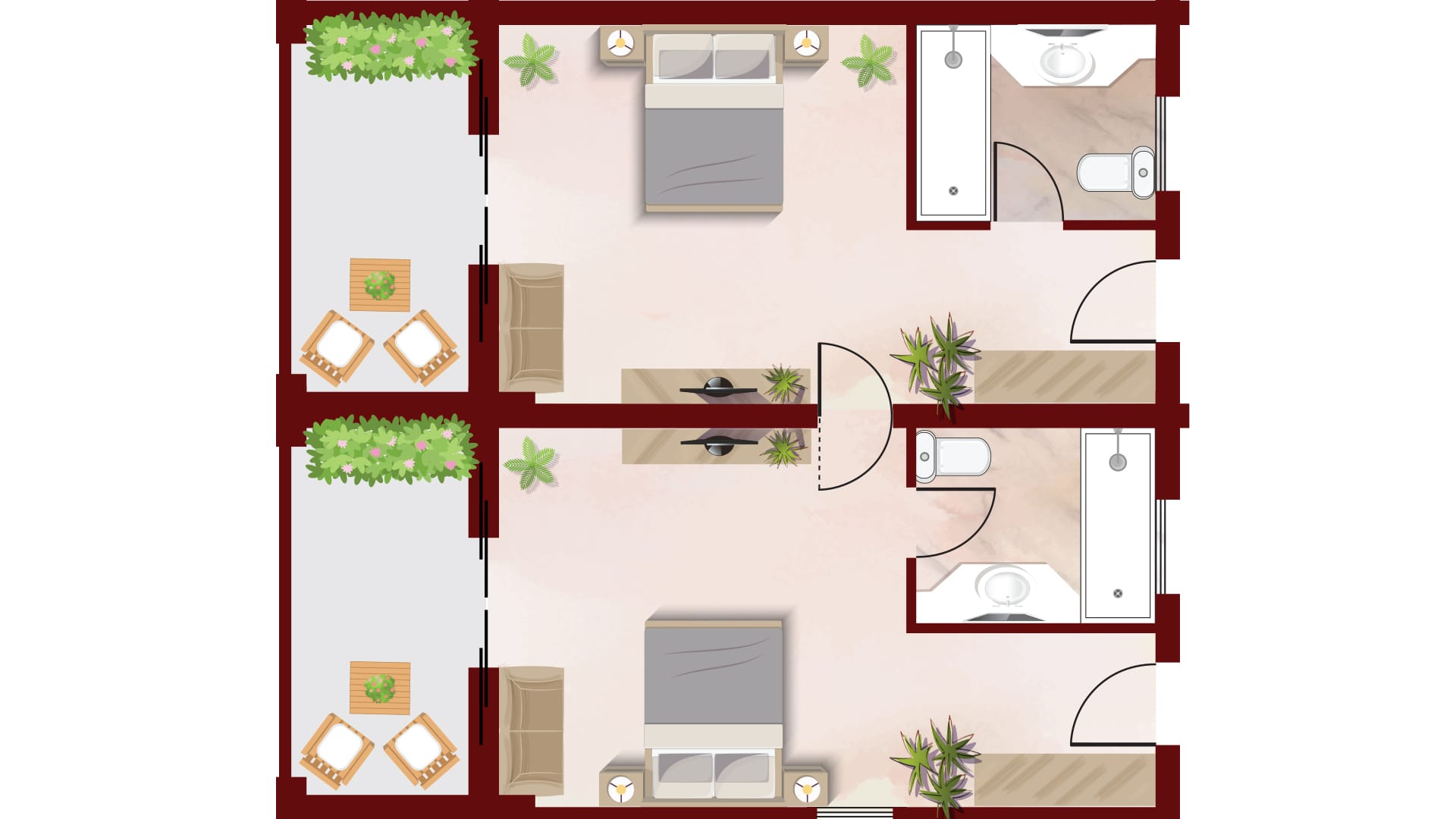 Family Interconnecting Apartment with Balcony