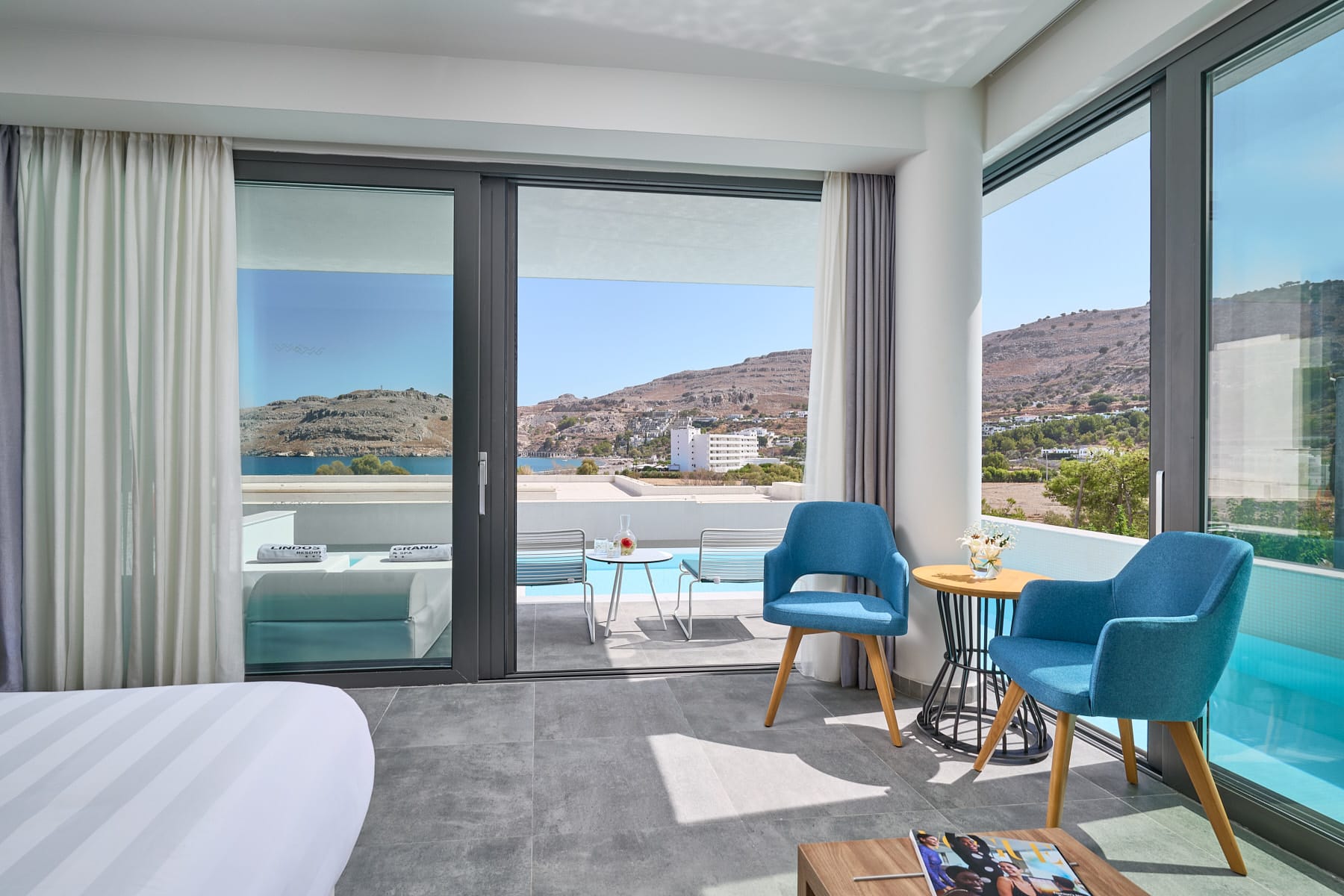 Deluxe Double Room with Private Pool & Side Sea View