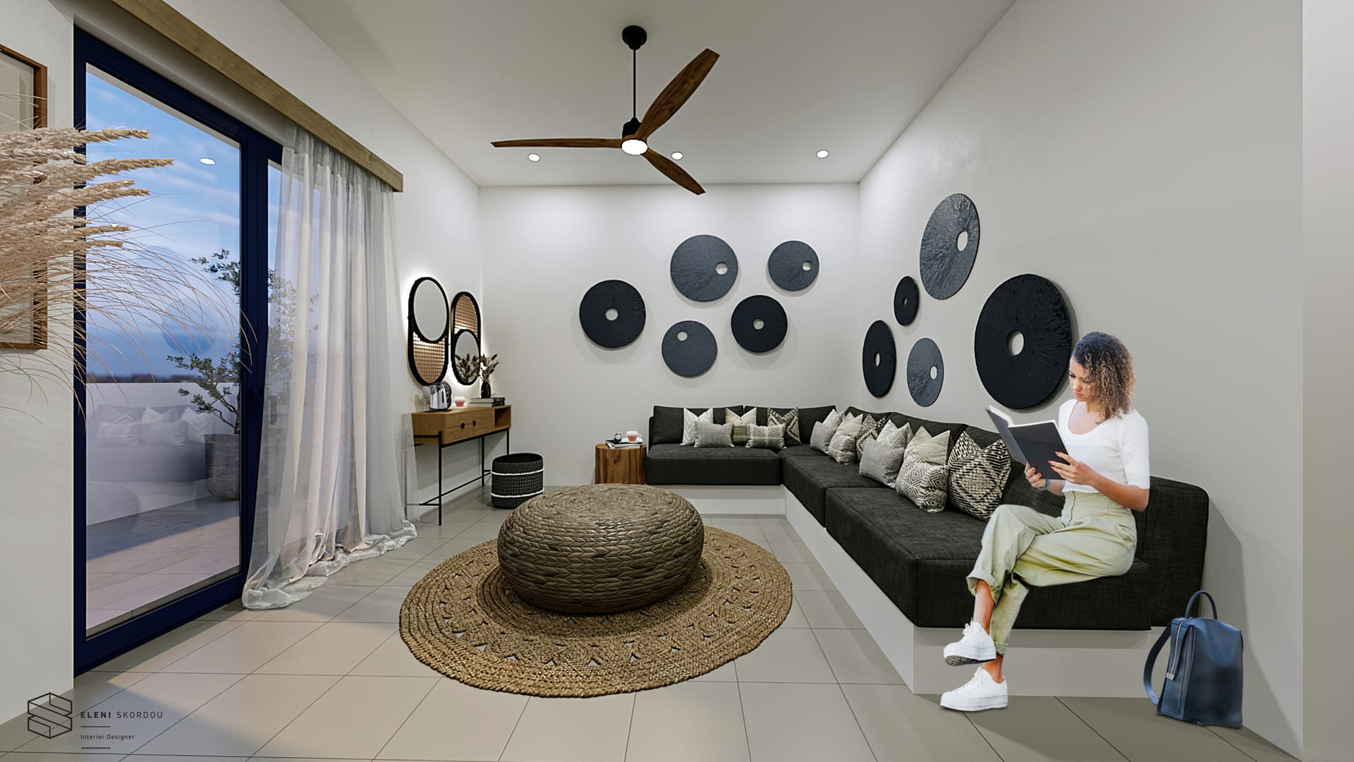 Family room with Garden View