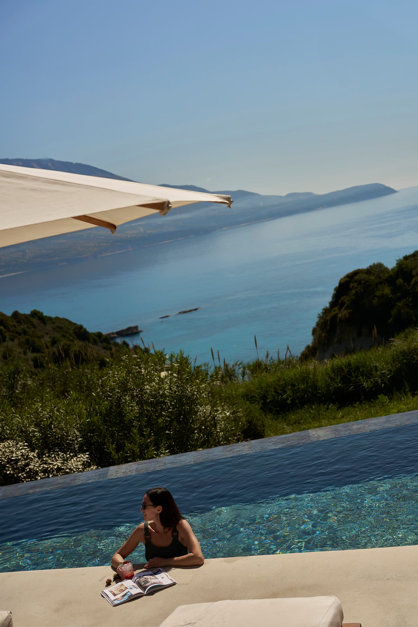 Eliamos Sea View Three Bedroom Villa with Outdoor Private Pool
