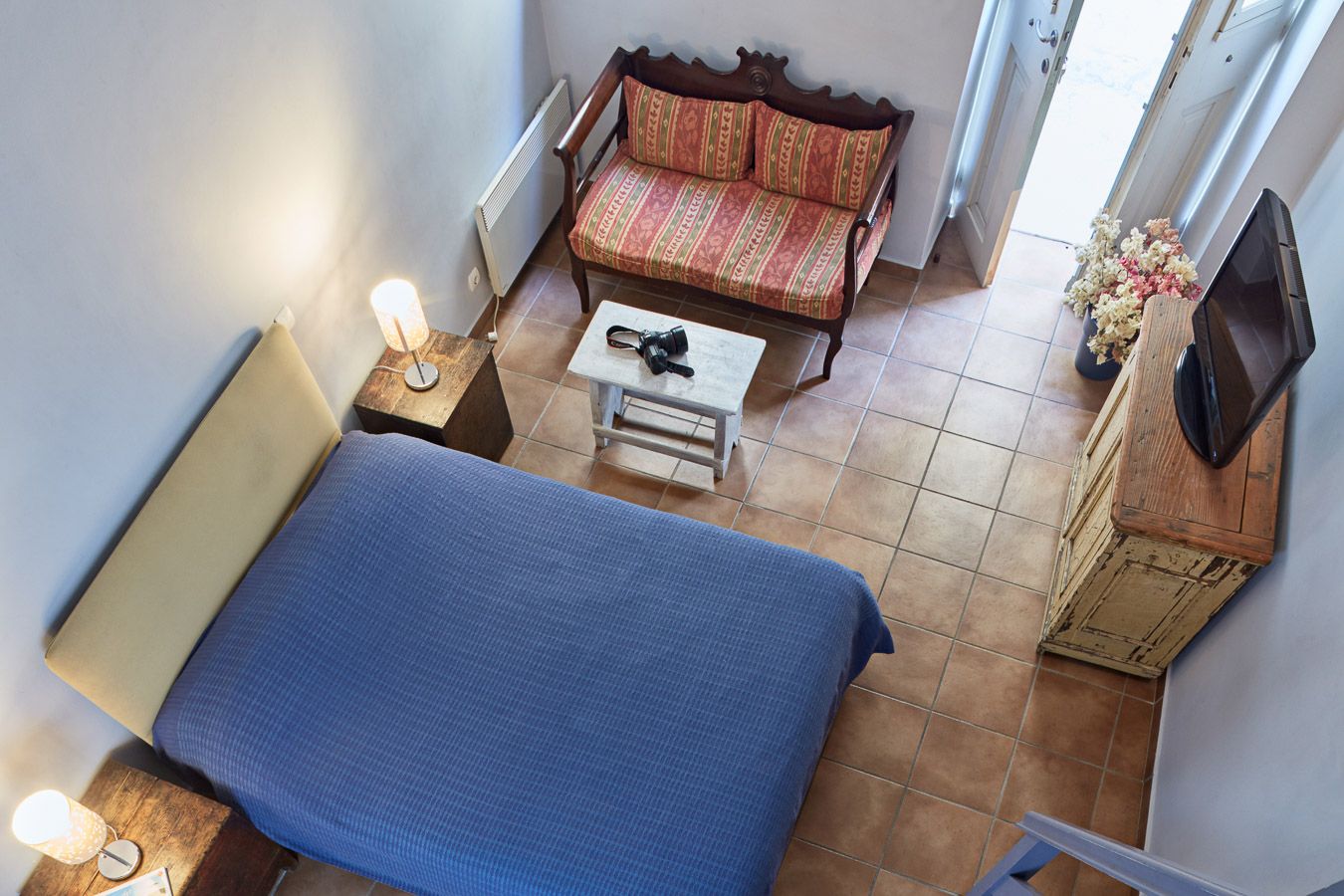 Blue and Yellow Mezzanine Studio