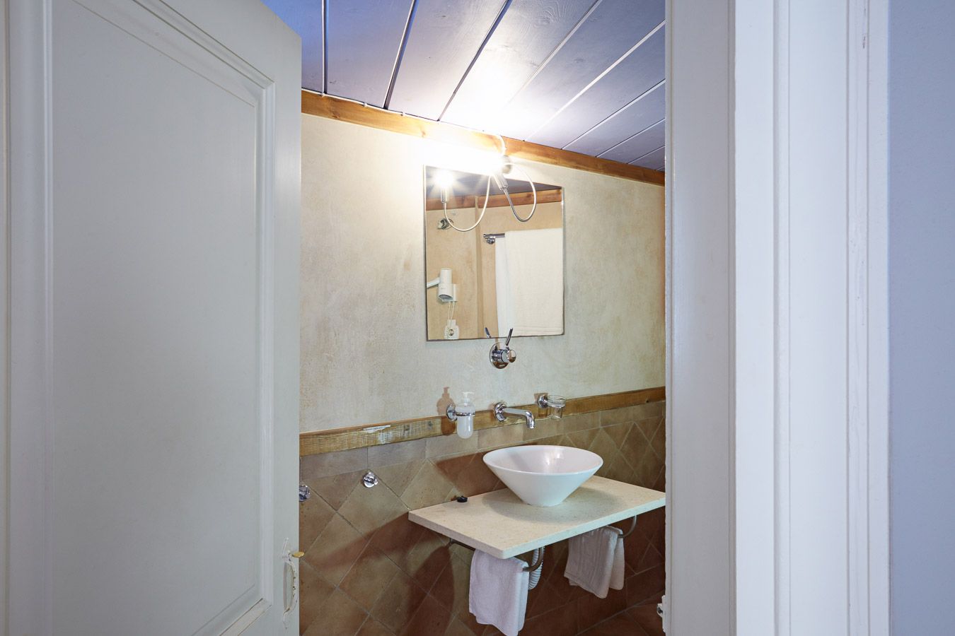 Blue and Yellow Mezzanine Studio