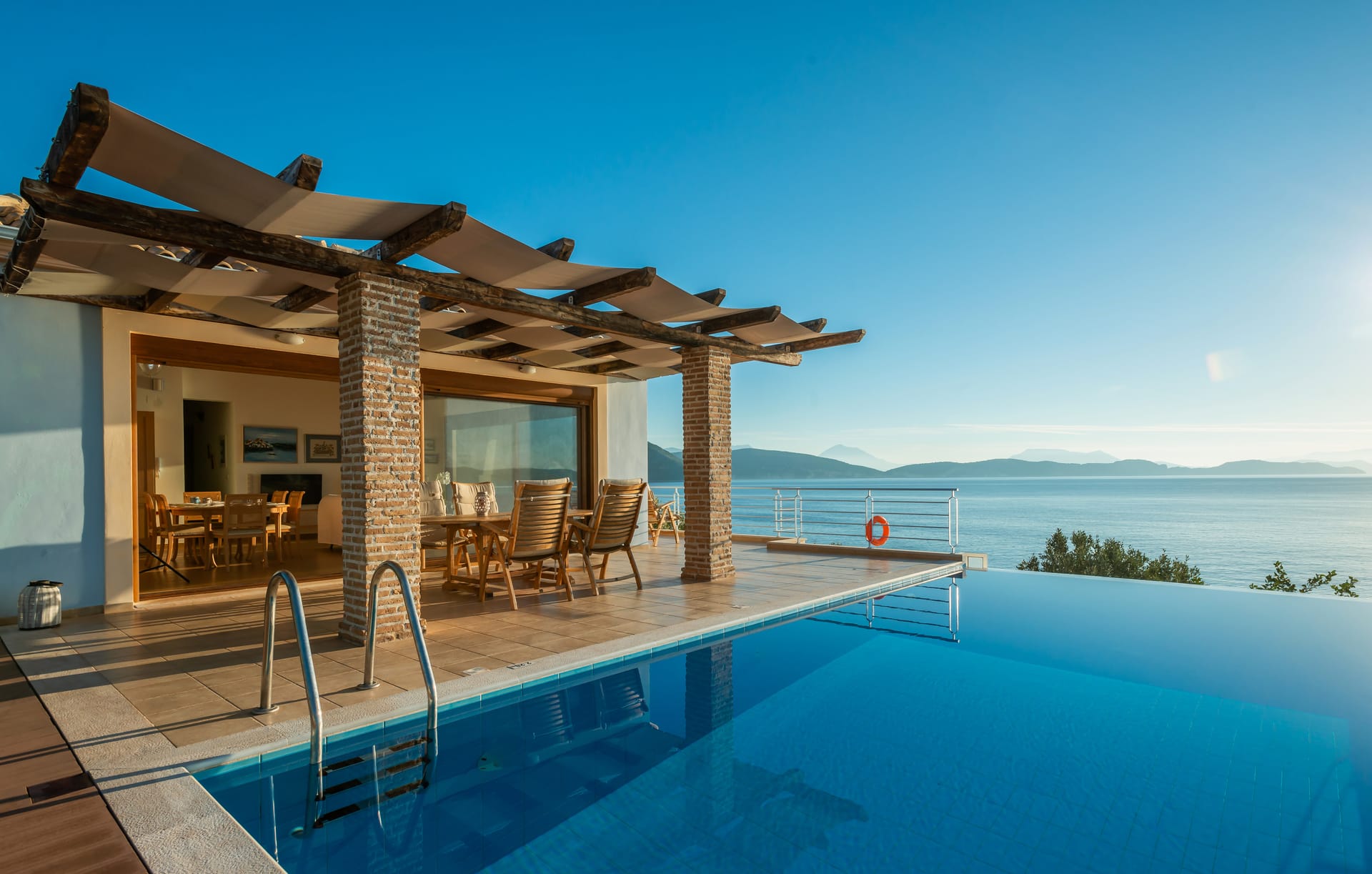 Karavi Villa: 270° Sea Views with Private Sea Access