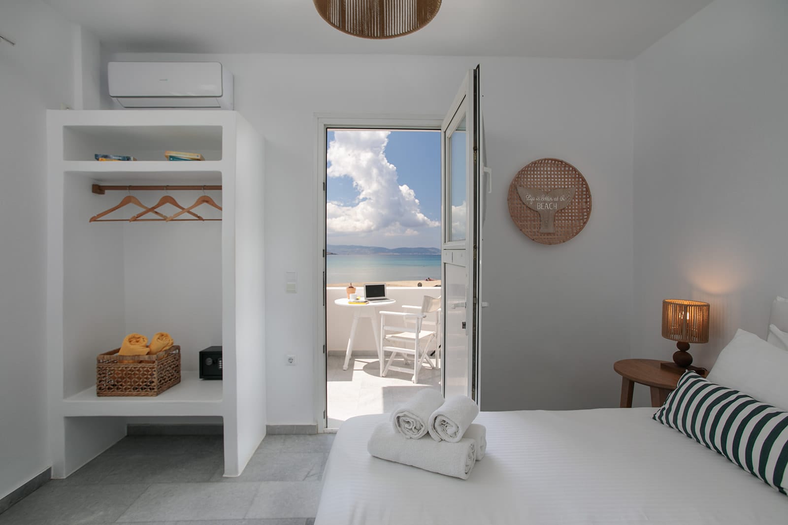 Standard Double Room on Middle (1st) or Top Floor (2nd) with Balcony Sea View