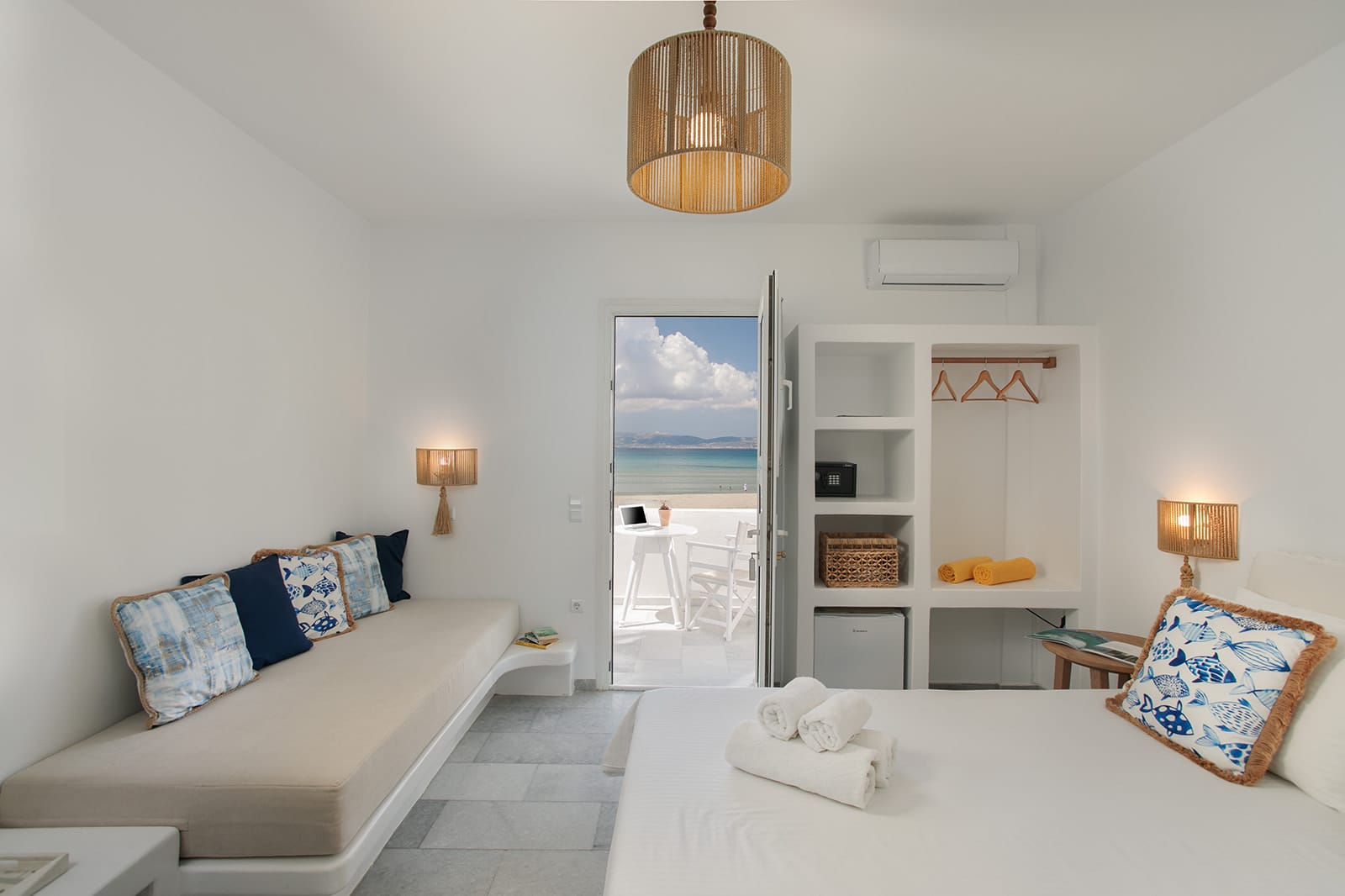 Standard Triple Room on middle (1st) Floor with Balcony Sea View