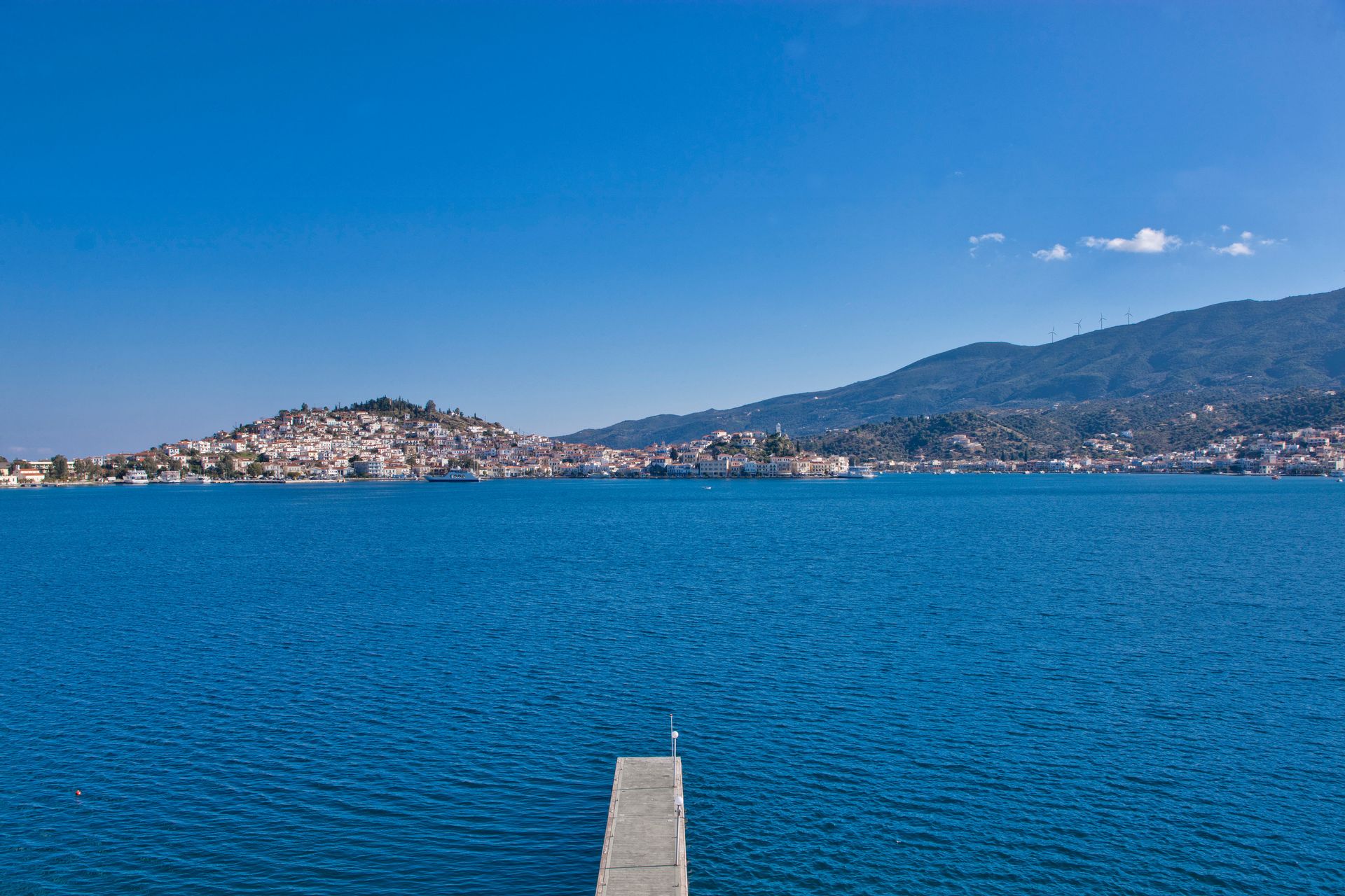 Superior Double with Sea and Poros Town View