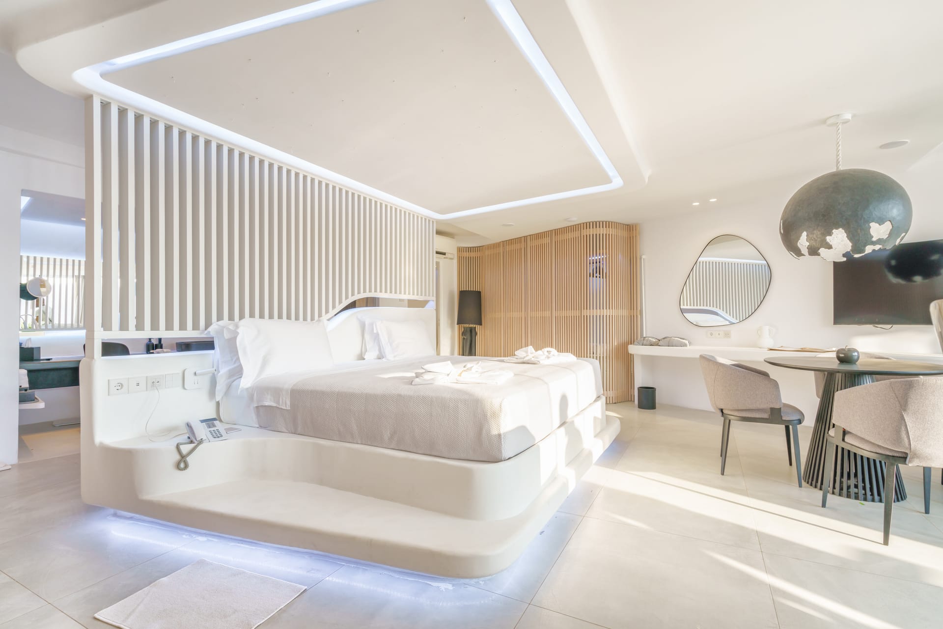 Mykonos Honeymoon Luxury Suite with Outdoor Jetted Tub