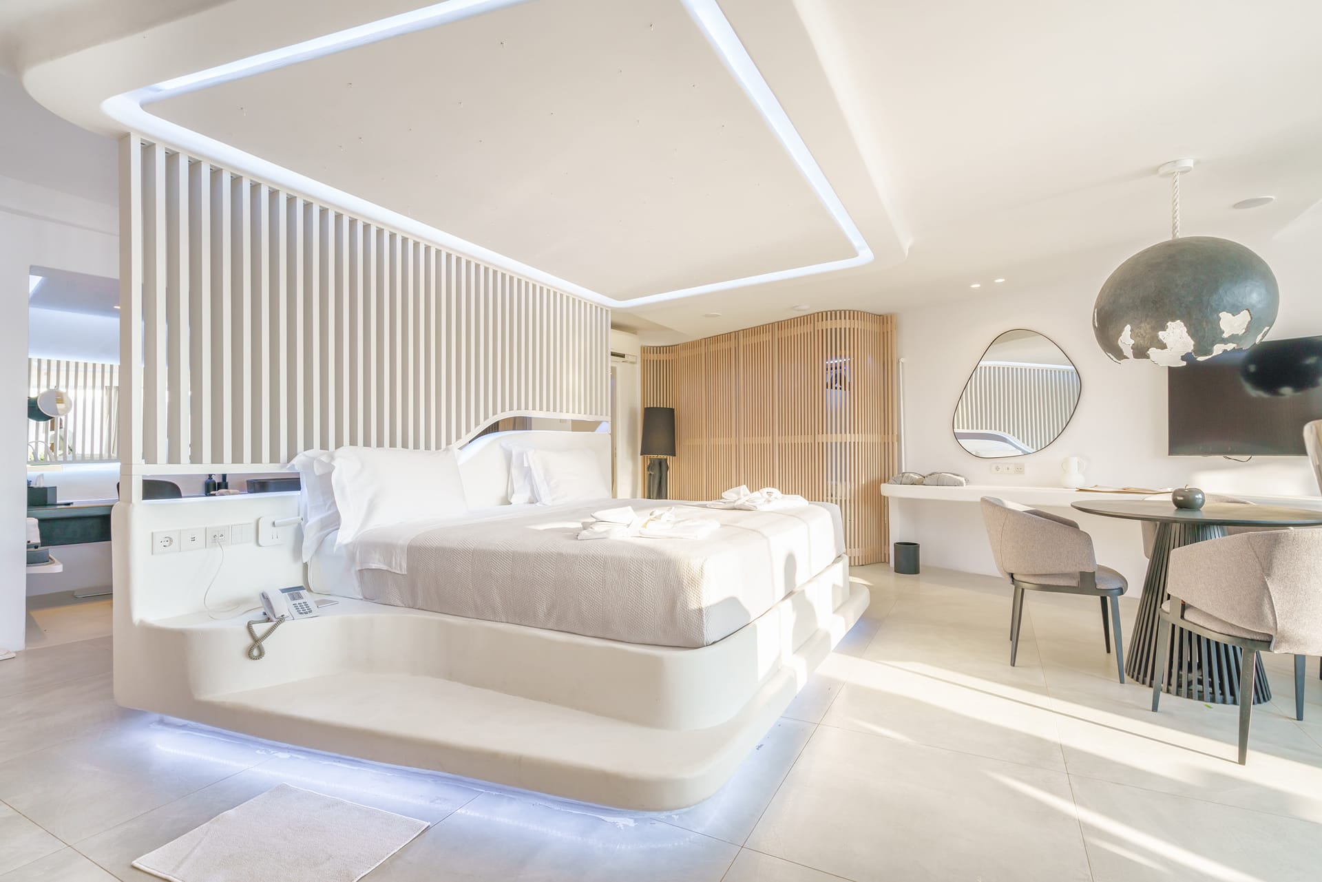 Mykonos Honeymoon Luxury Suite with Outdoor Jetted Tub
