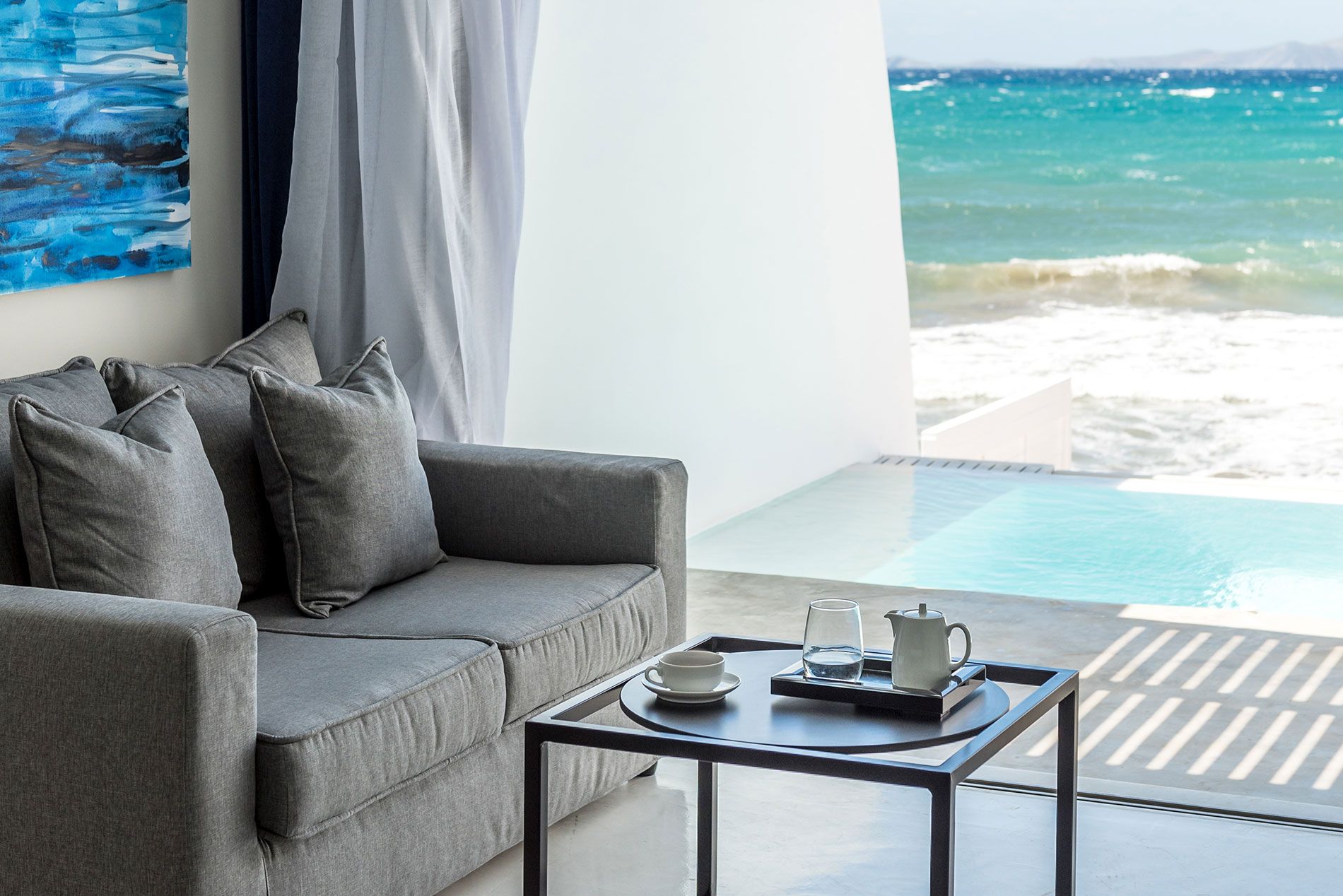 2 Bedroom Island Suite Seafront with Private Heated Pool and Beach Access