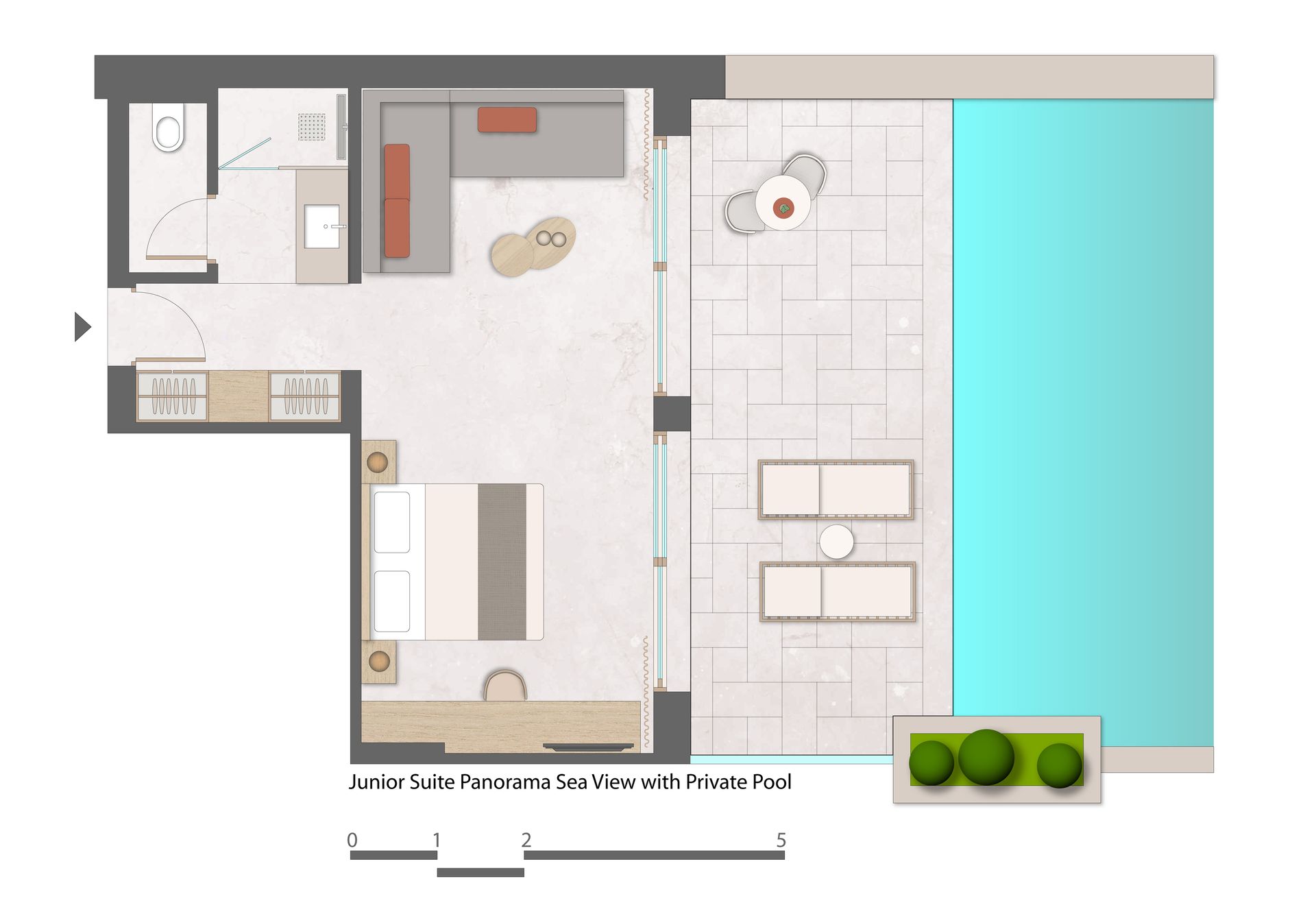 Junior Suite Panorama Sea View with Private Pool