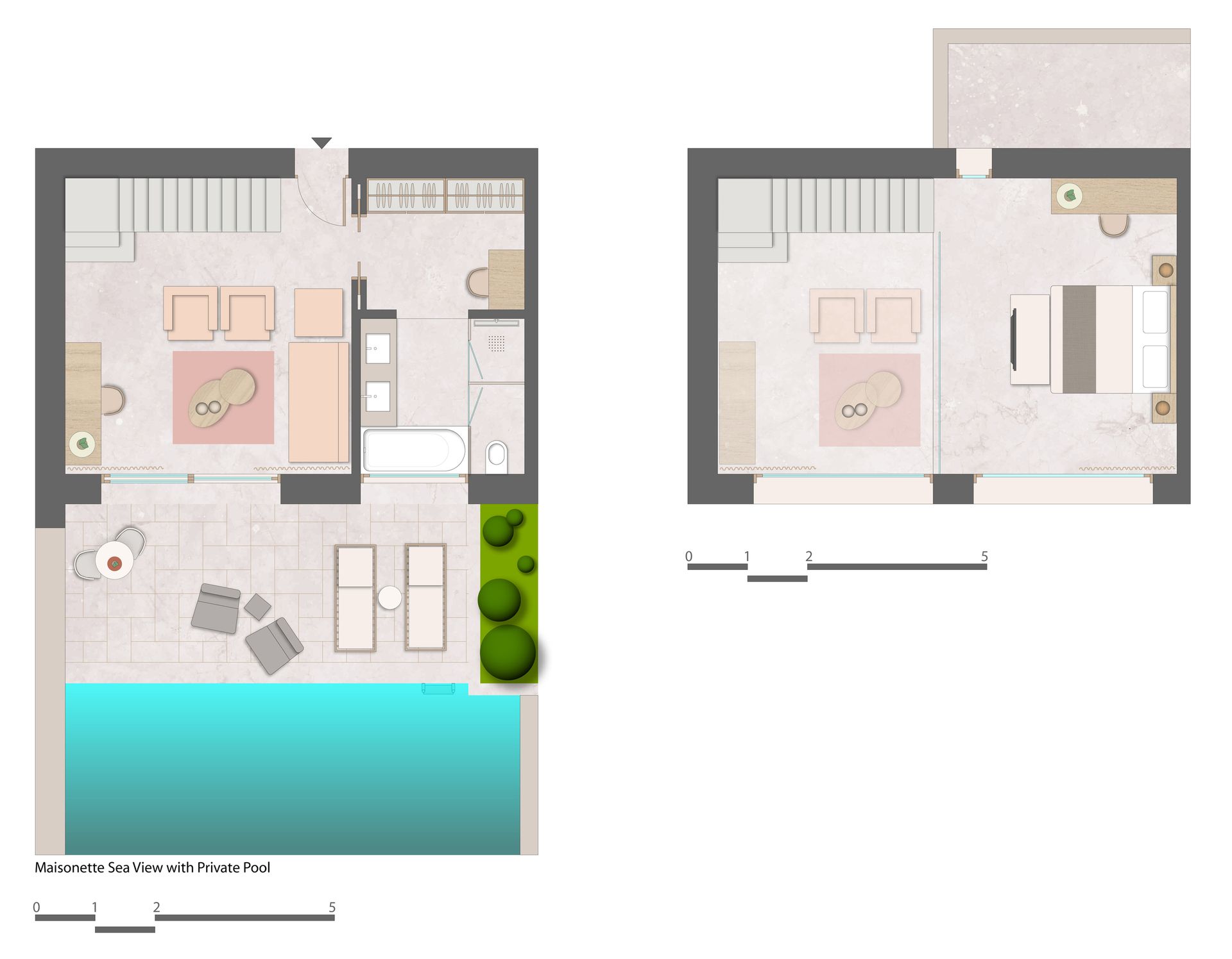 Maisonette Suite Sea View with Private Pool