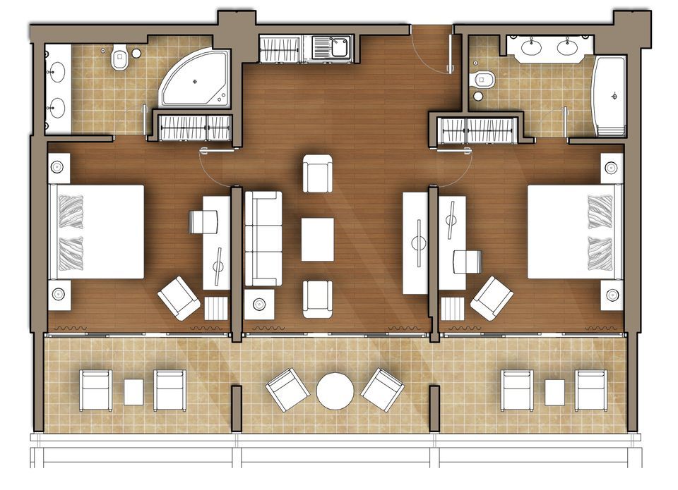 Two Bedrooms Grand Suite Golf View