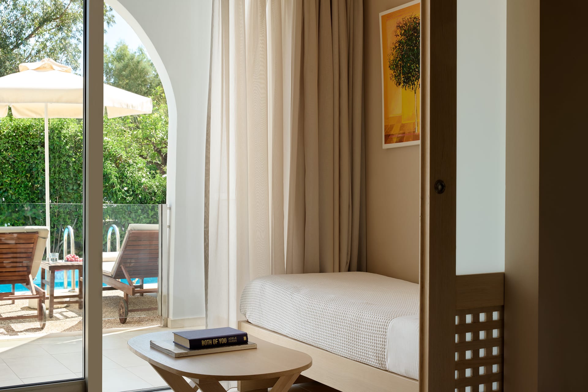 Family Room Sliding Doors Swim up Inland View