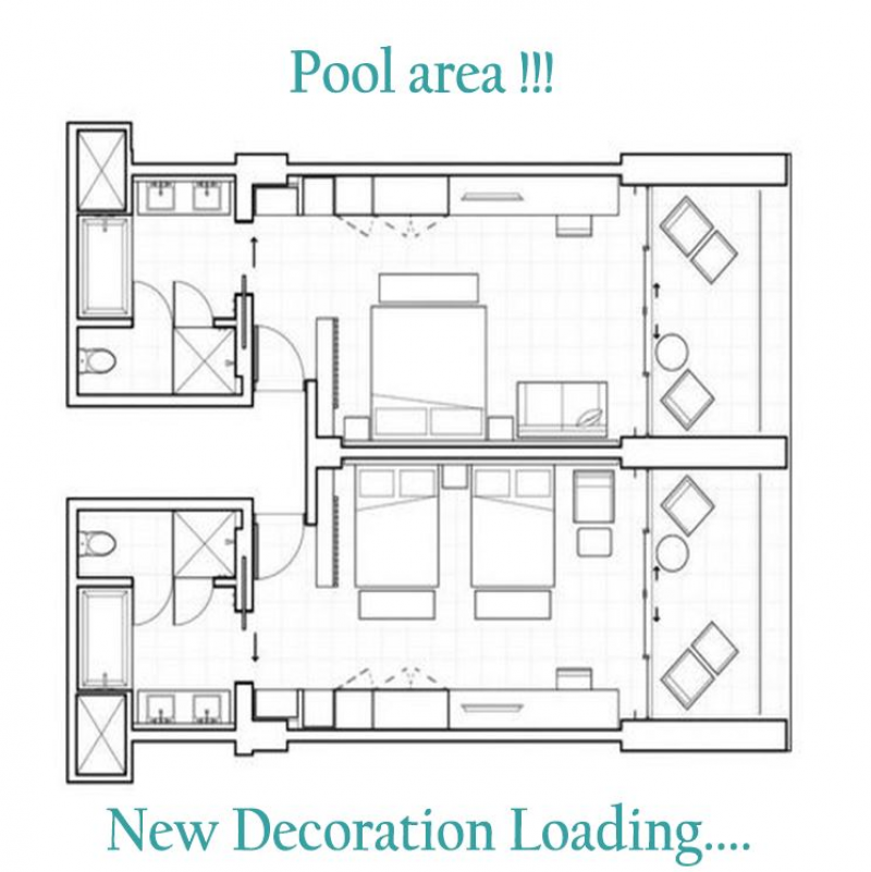 Executive Family Suite at the pool